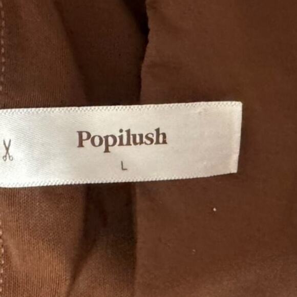 Popilush The Shapewear Jumpsuit Seamless Square Neck One Piece Brown Size Large - Picture 5 of 6